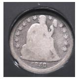 1856 O SEATED DIME VG