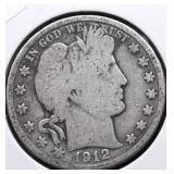 1912 D BARBER HALF DOLLAR G