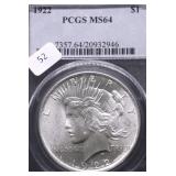 1922 PCGS MS64 PEACE DOLLAR