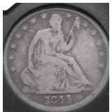 1844 O SEATED HALF DOLLAR VG