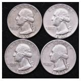 4 SILVER QUARTERS