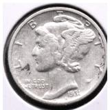 1931 S MERCURY DIME XF