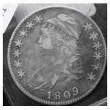 1809 BUST HALF DOLLAR VF