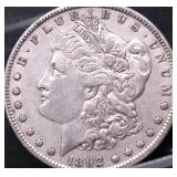 1892 MORGAN DOLLAR VF