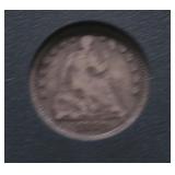 1858 O SEATED HALF  DIME F