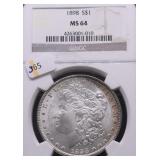 1898  NGC MS64 MORGAN DOLLAR