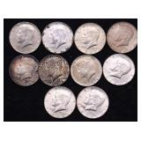 10 40 % SILVER HALF DOLLARS