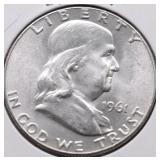 1961 CHOICE BU FRANKLIN HALF DOLLAR