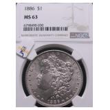 1886 NGC MS63 MORGAN DOLLAR