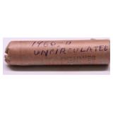 GEM BU  RED 1960 D LINCOLN CENTS BANK ROLL