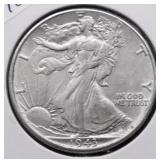 1943 WALKING HALF DOLLAR AU