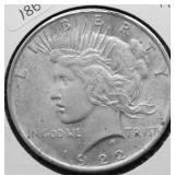 1922 PEACE DOLLAR AU