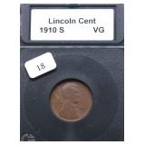 1910 S LINCOLN CENT VG