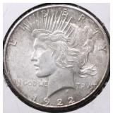 1922 PEACE DOLLAR AU