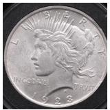 1923 PEACE DOLLAR AU