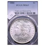 1888 PCGS MS63 MORGAN DOLLAR