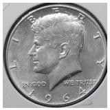 1964 GEM BU KENNEDY HALF DOLLAR