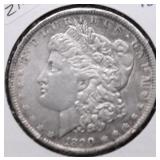 1890 MORGAN DOLLAR AU