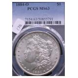 1884 O PCGS MS63 MORGAN DOLLAR