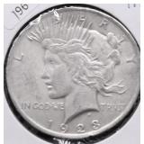 1923 PEACE DOLLAR AU