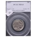 1927 PCGS MS64 BUFFALO NICKEL