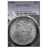 1900 PCGS MS62 MORGAN DOLLAR