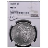 1880 S NGC MS64 MORGAN DOLLAR