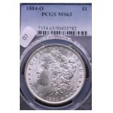 1884 O PCGS MS63 MORGAN DOLLAR