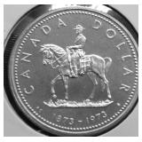 1973 CANADA SILVER DOLLAR GEM