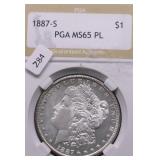 1887 S CHOICE BU PL MORGAN DOLLAR