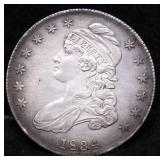 1834 BUST HALF DOLLAR UNC DETAILS