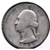 1932 WASHINGTON QUARTER VG