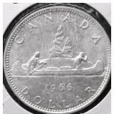 1966 CHOICE BU CANADA SILVER DOLLAR