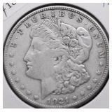 1921 S MORGAN DOLLAR VF