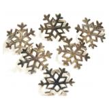 SILVER SNOW FLAKE NAPKIN RINGS