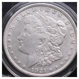 1921 MORGAN DOLLAR AU