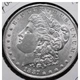 1887 CHOICE BU MORGAN DOLLAR