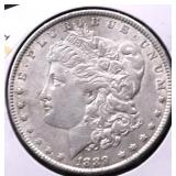 1889 MORGAN DOLLAR AU