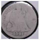 1891 O SEATED DIME  AG