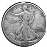 1942 WALKING HALF DOLLAR VF