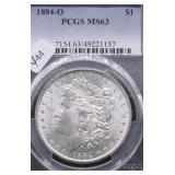 1884 O PCGS MS63 MORGAN DOLLAR