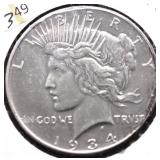 1934 D PEACE DOLLAR POLISHED