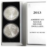 2// 2013 SILVER EAGLES GEM