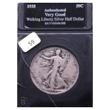 1935 WALKING HALF DOLLAR F