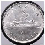 1935 CHOICE BU CANADA SILVER DOLLAR