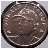 TRUMP 1 OZ .999 COPPER ROUND