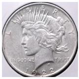 1922 PEACE DOLLAR AU