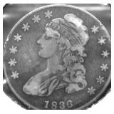 1836 BUST  HALF DOLLAR VF PQ