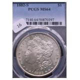 1882 S PCGS MS64 MORGAN DOLLAR