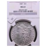 1887 NGC MS63 MORGAN DOLLAR